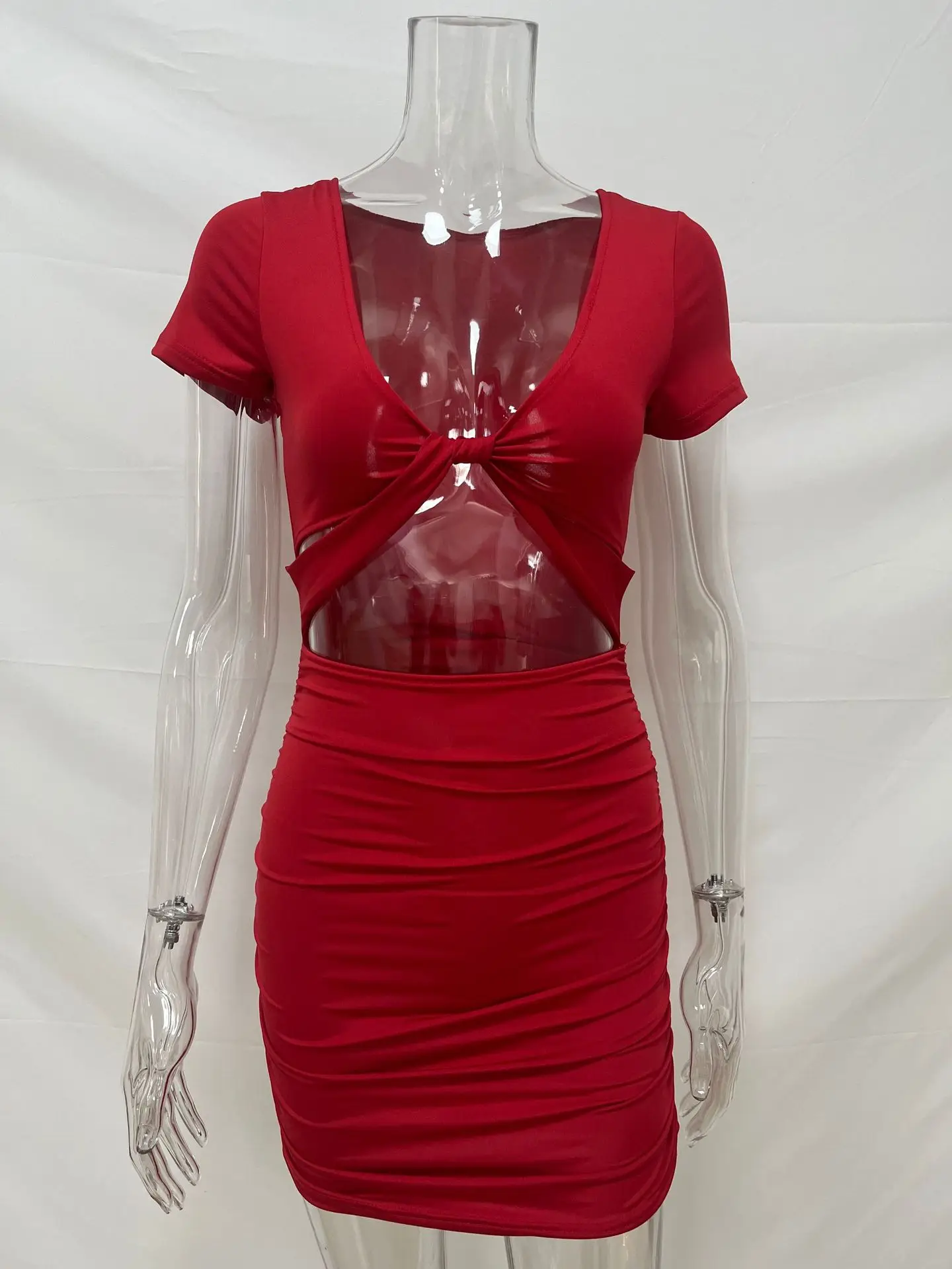 Robe d'été pour femmes, Sexy, col en v, taille exposée, élégante, mode décontractée, confortable, couverture des hanches, Mini jupe de fête, 2025