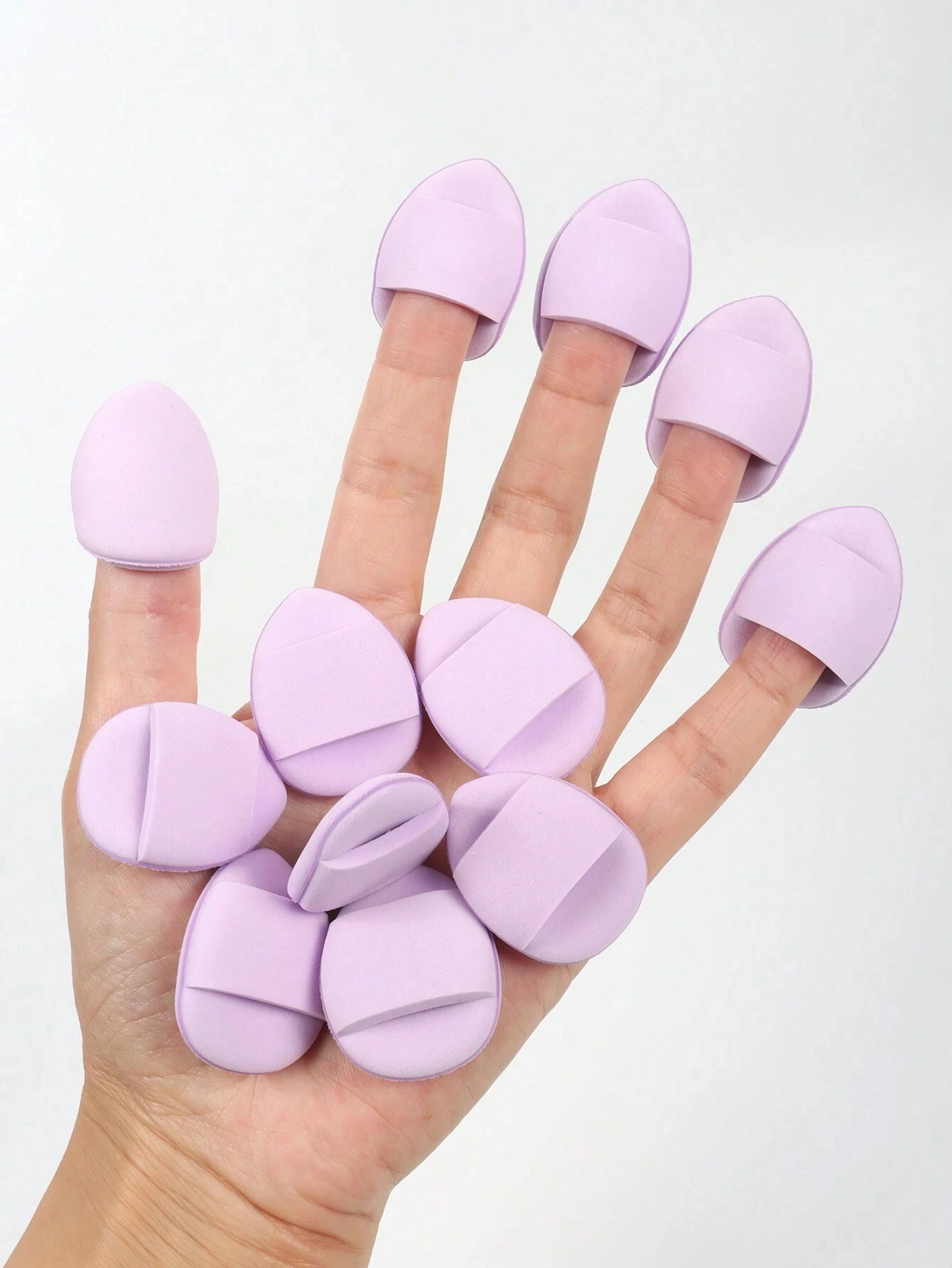 10/50 szt. Poduszka do różu na palec, z poduszką powietrzną do pudru, gąbka do blendowania bez lateksu i gąbka do makijażu