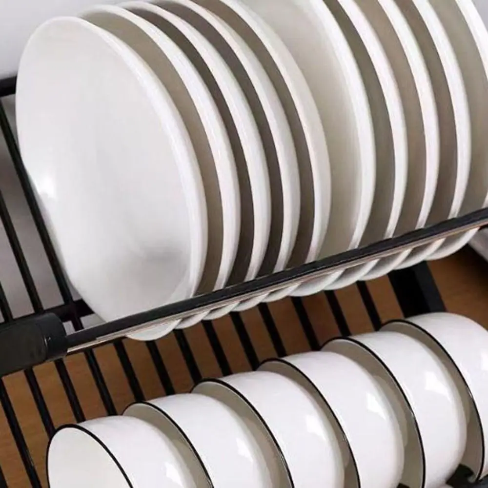 

X-Type Folding Bowl Draining Stand Large Capacity Space Saving Foldable Drain Rack Plastic with Drip Tray