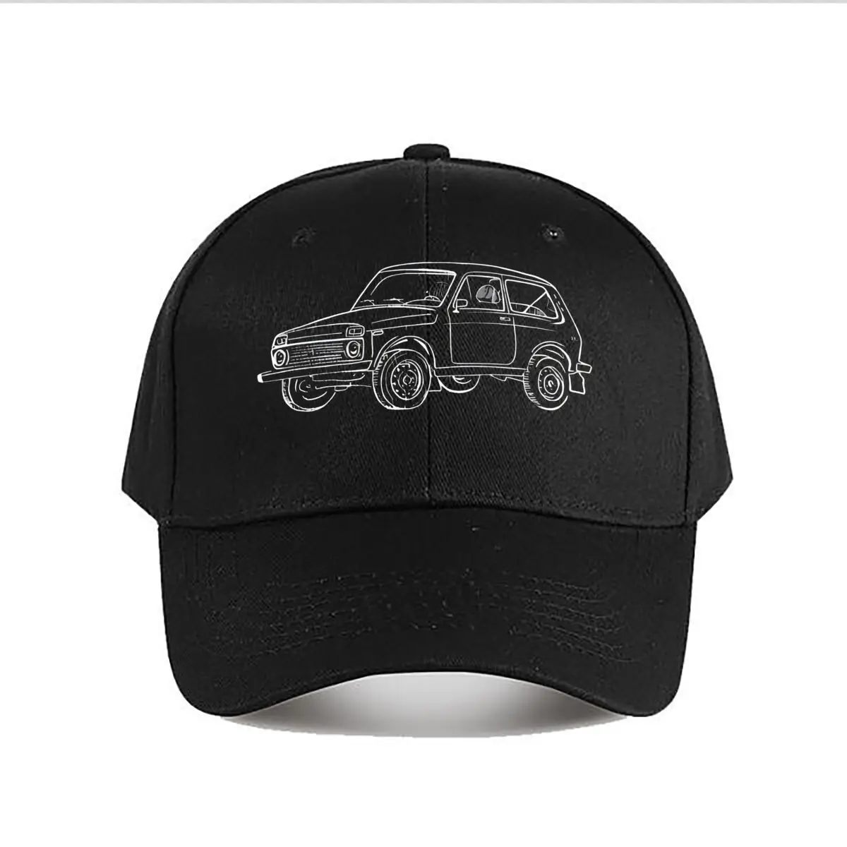 Lada Niva Vintage Car Outline Baseball Cap Fashion Men Sunhat Women's Outdoor Sports