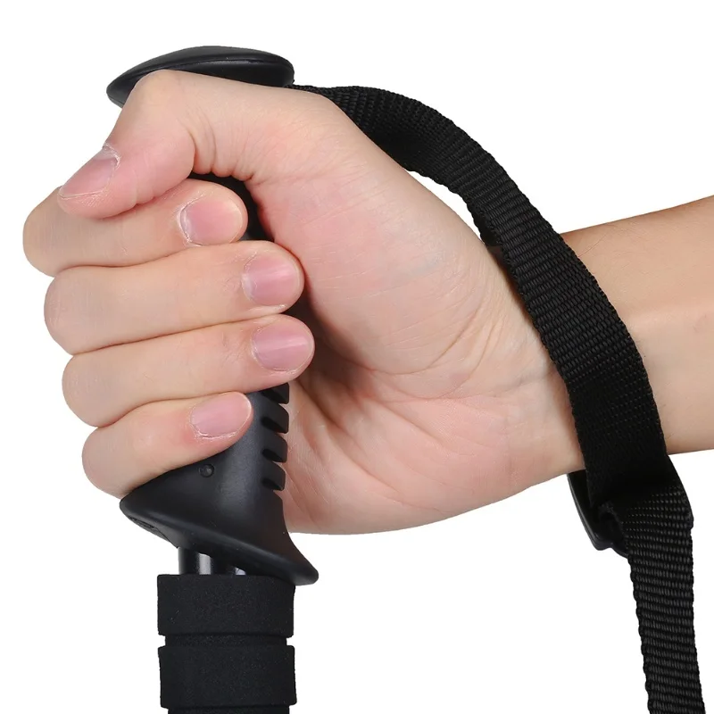 Aluminium Alloy Telescopic Lightweight Anti Skid Walking Cane Stick Trekking Pole