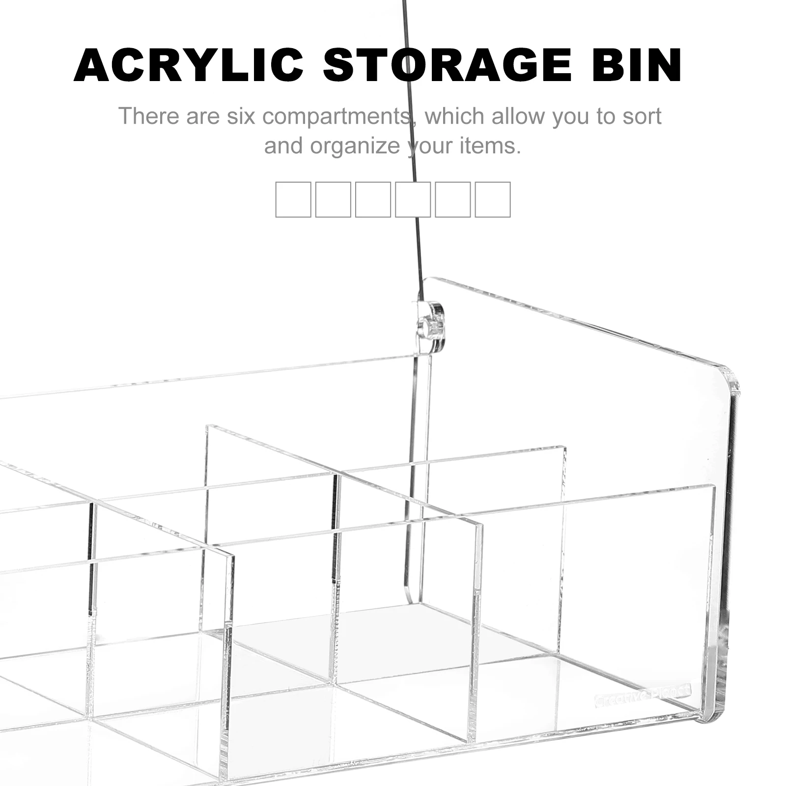 

1Pcs Tea Bag Holder Acrylic Storage Bin 6 Divisions Kitchen Organizer Coffee Sugar Beverage Bag Organizer Dustproof