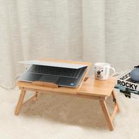 Bed Desk For Laptop Height Adjustable Portable Desk For Kids Bed Desk Table With Cooling Fan Bamboo With Fan Foldable Bed Tray