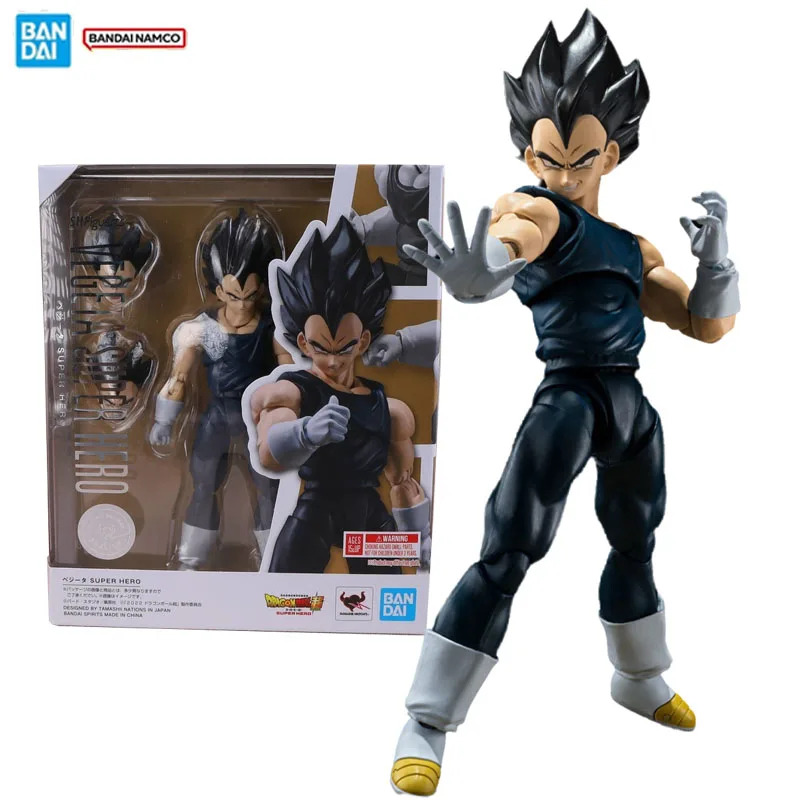 

Bandai оригинальная фигурка Dragon Ball, супер модель комплекта SHF Vegeta, коллекция супергероев, экшн-фигурка, модель, игрушки для мальчиков, подарки