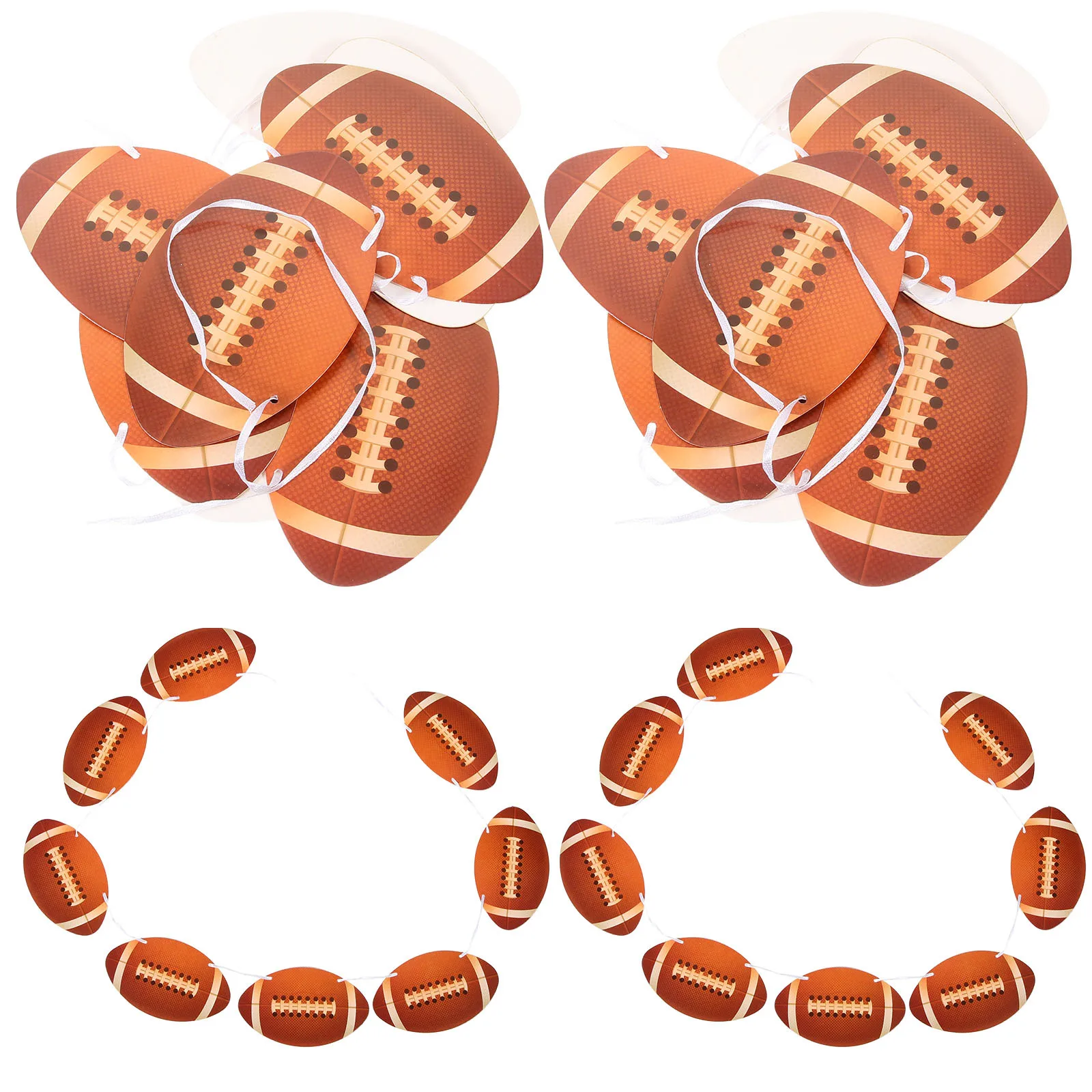 

4 Pcs Sports Fan Supplies Football Banner Decoration for Party Game Day Bunting Theme Birthday Rugby Event Decor