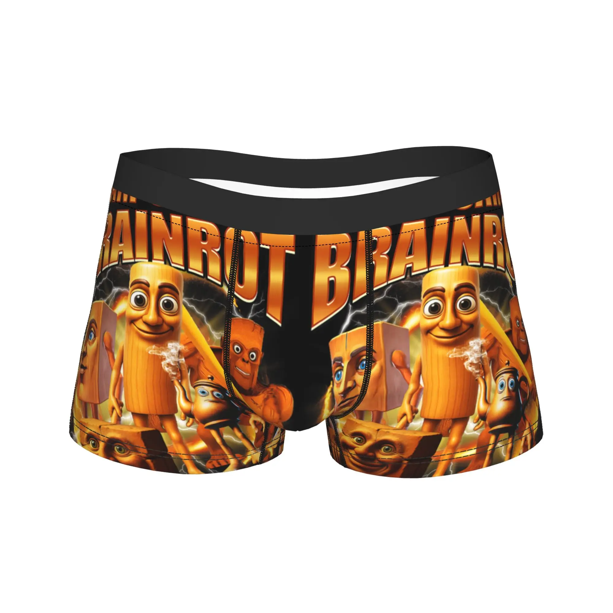 Team Sahur Italian Brainrot Meme Boxer Brief  Underwear High Quality Males Breathable Boxershorts Custom DIY Plus Size Panties