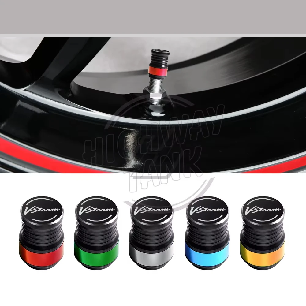 

Motorcycle Accessories Wheel Tire Valve Caps Case for Suzuki V-Strom 250 650 1050