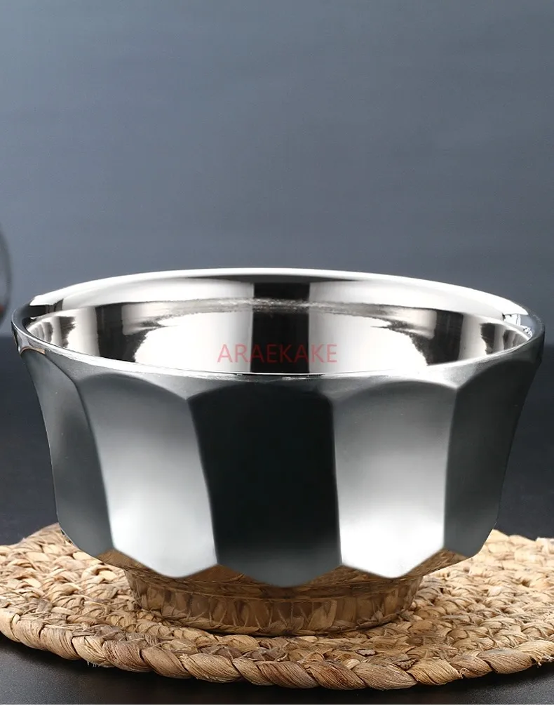 

400ml 304 stainless steel special exquisite high-end small bowl, anti scalding rice bowl, soup bowl, double-layer meal bowl