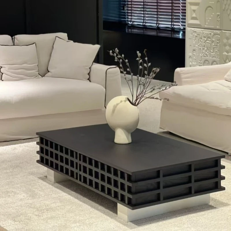 

Living room household medieval high-end tea table, storage coffee table villa side table