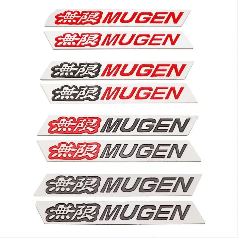 1Pairs Metal Mugen Logo Fender Trunk Car Emblem Decal Stickers Badge For Honda CRV Accord 7 Civic 4d 5d FIT JDM Jazz Accessories