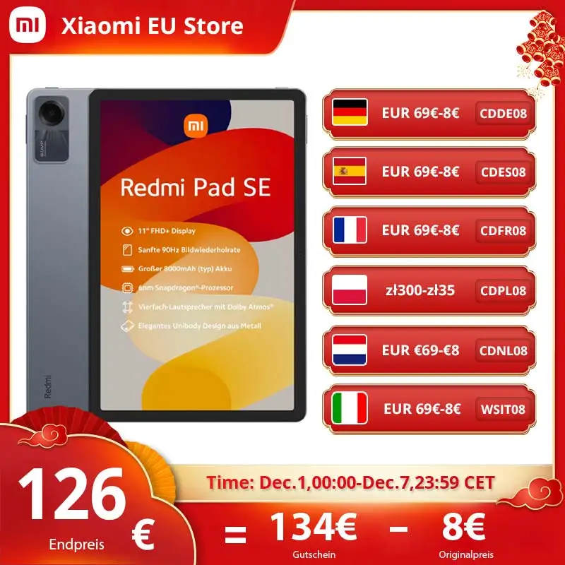 Xiaomi-Tablette Redmi Pad SE, 11 ans, écran FHD 90Hz, Snapdragon 680, plate-forme mobile, batterie