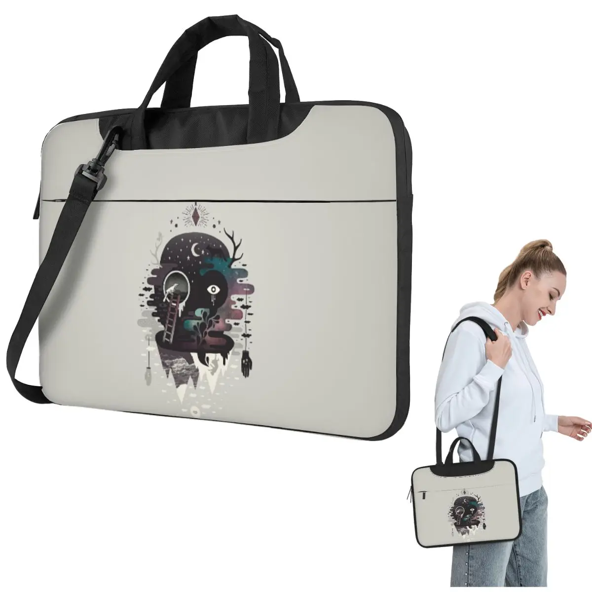 

Сумка для ноутбука Daemon Crossbody, сумка для компьютера, устойчивая защитная сумка для ноутбука для Macbook Pro