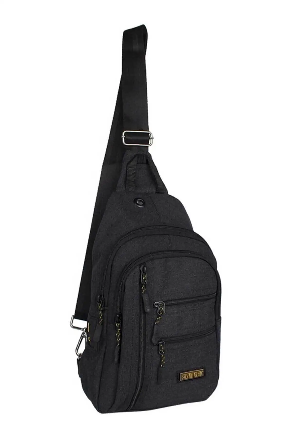 Мужской черный холщовый рюкзак с несколькими лямками через плечо и Usb-гарнитурой, 2022