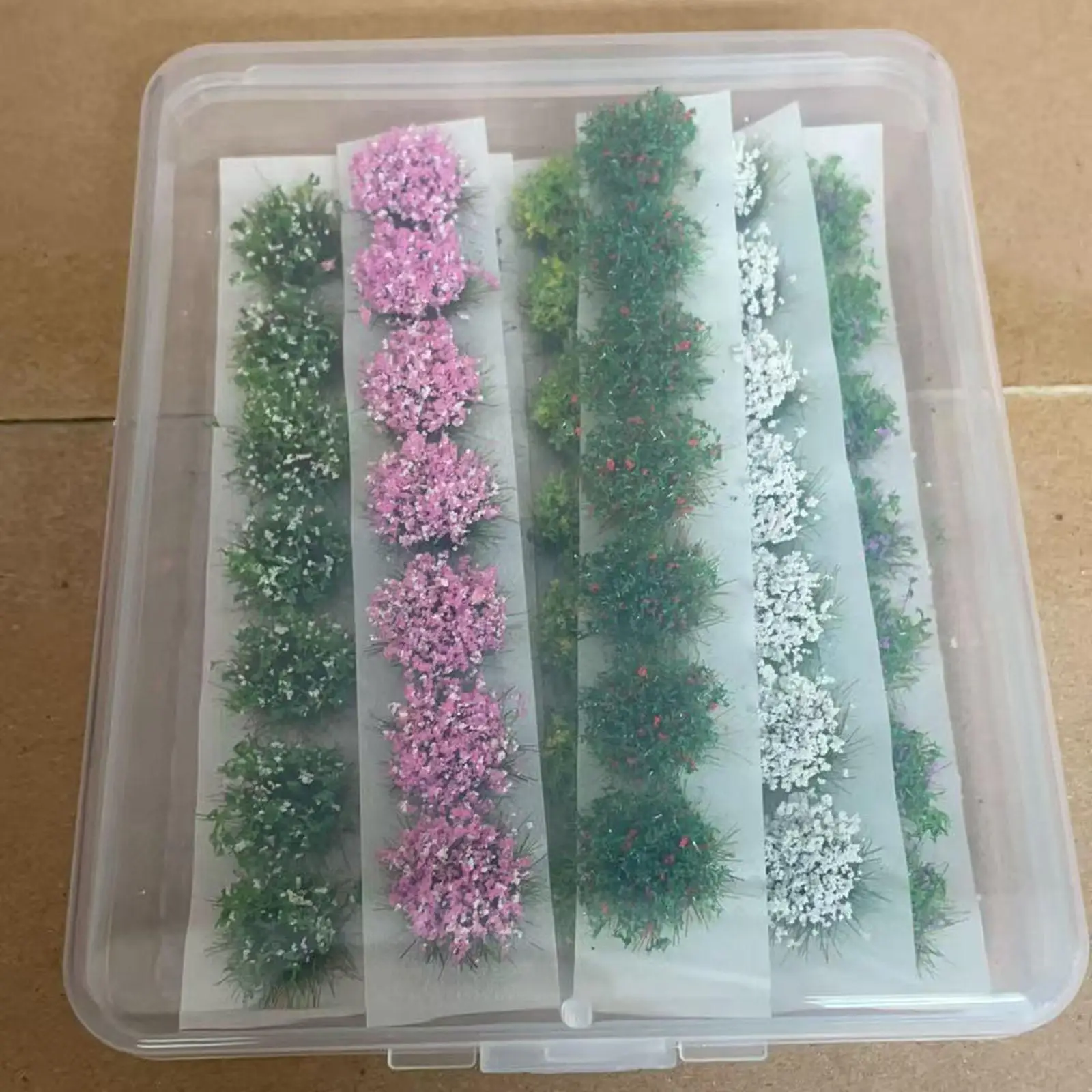 Model Grass Multicolor Flower Cluster Nylon Fiber Scenery Layout for Diorama Railway Miniature Landscape