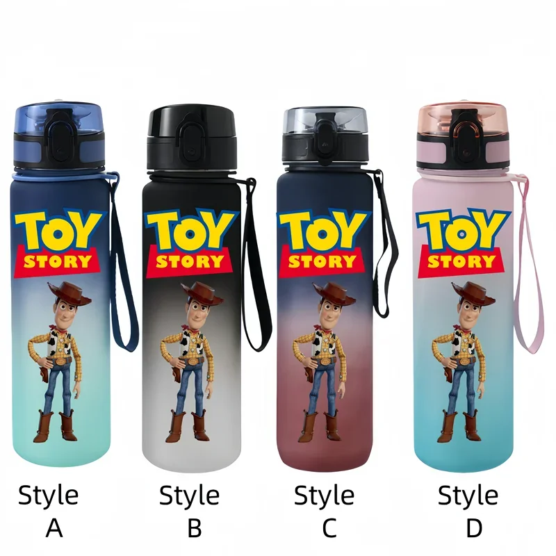 Toy Story 650ml Plastic Anti-drip Water Bottle for Fitness and Sports Drinking Large Capacity Woody for Children Students