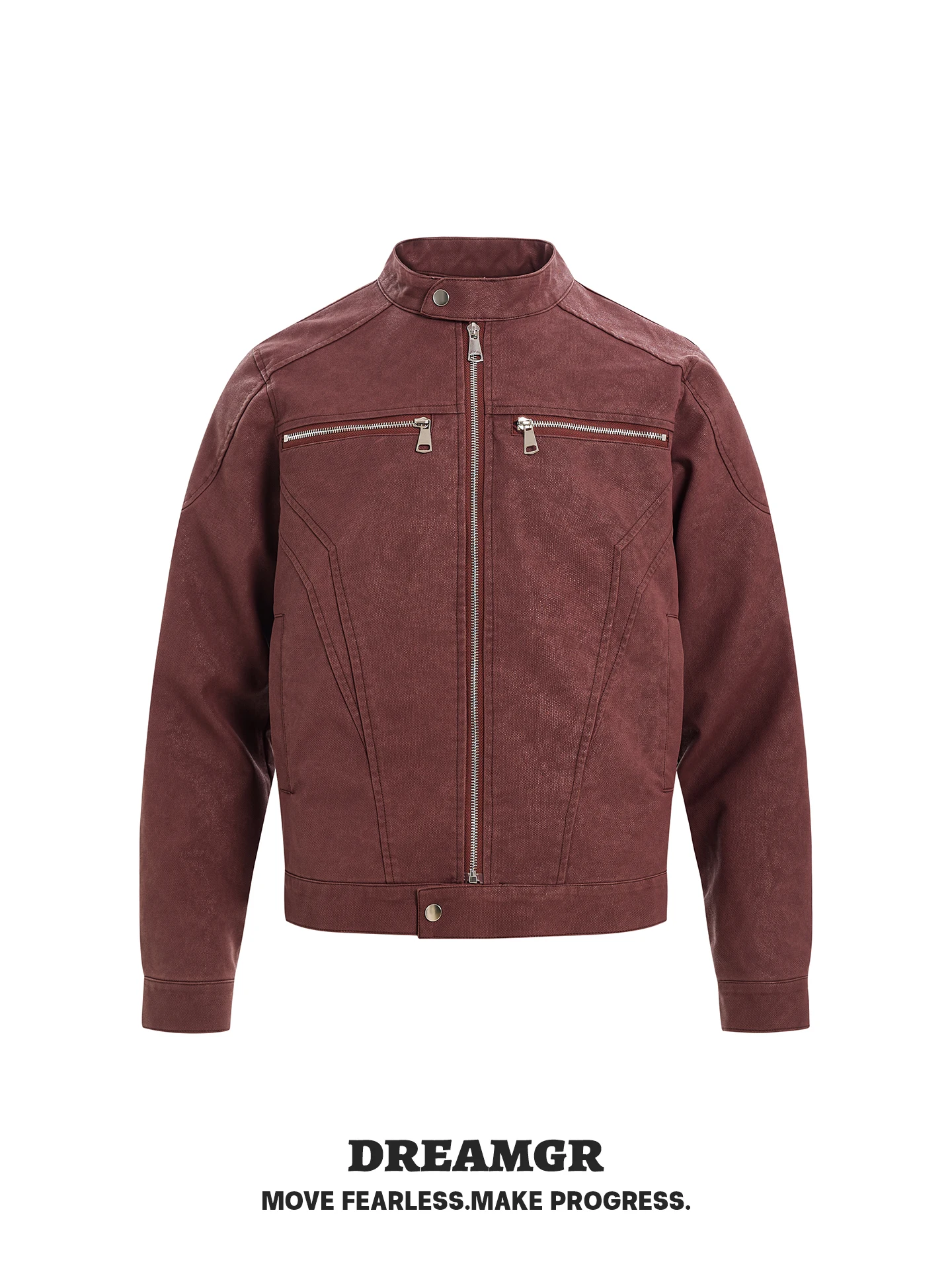 

Куртка-косуха Cleanfit American Vibe из искусственной кожи с молнией, воротником-стойкой и широкими плечами, в мотоциклетном стиле