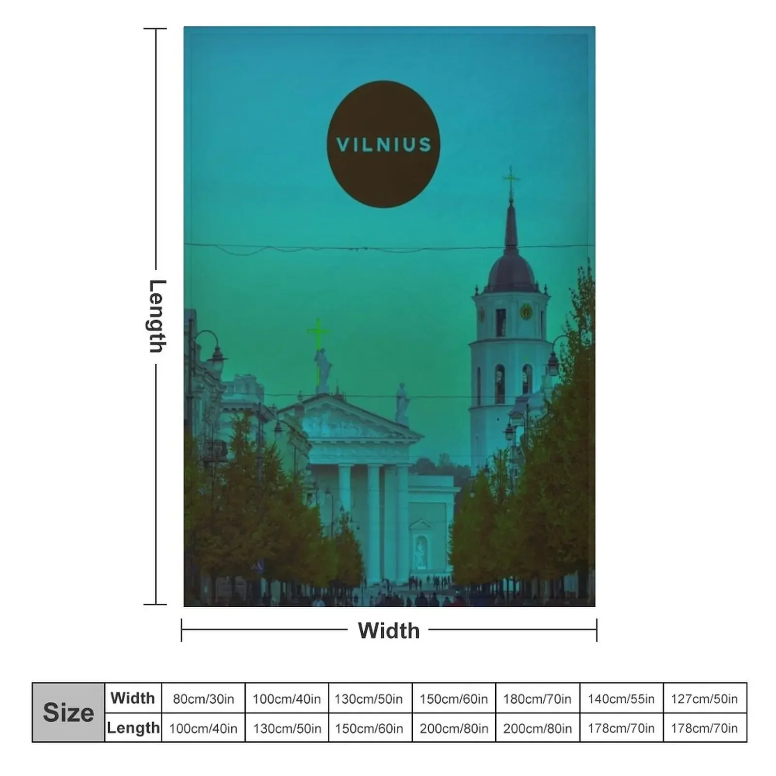 Vilnius Lithuania Throw Blanket Luxury St warm winter Blankets