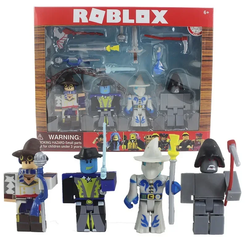 Roblox 게임 캐릭터 모델 액세서리 포함 인형 컬렉션 기념 책상 디스플레이, 어린이 만화 장난감 선물, 4 개