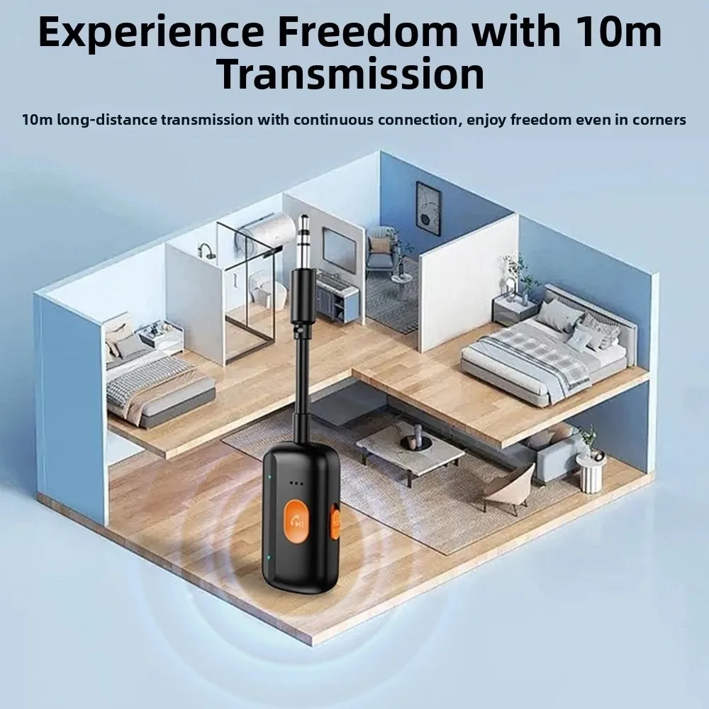 

2 in 1 Wireless Bluetooth 5.4 Receiver Portable Wireless Audio Mini Wireless Audio Receiver Dual Mode 3.5mm AUX