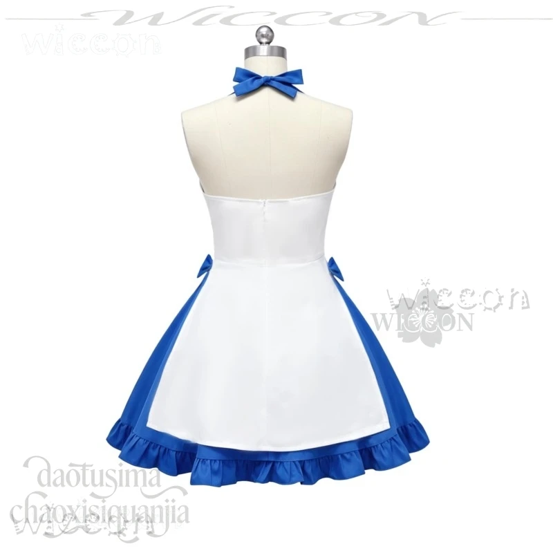 Zeno Ushirono Natsu Blue White Loli Maid Dress – Cute Uniform, Halloween Party Cosplay - view 6