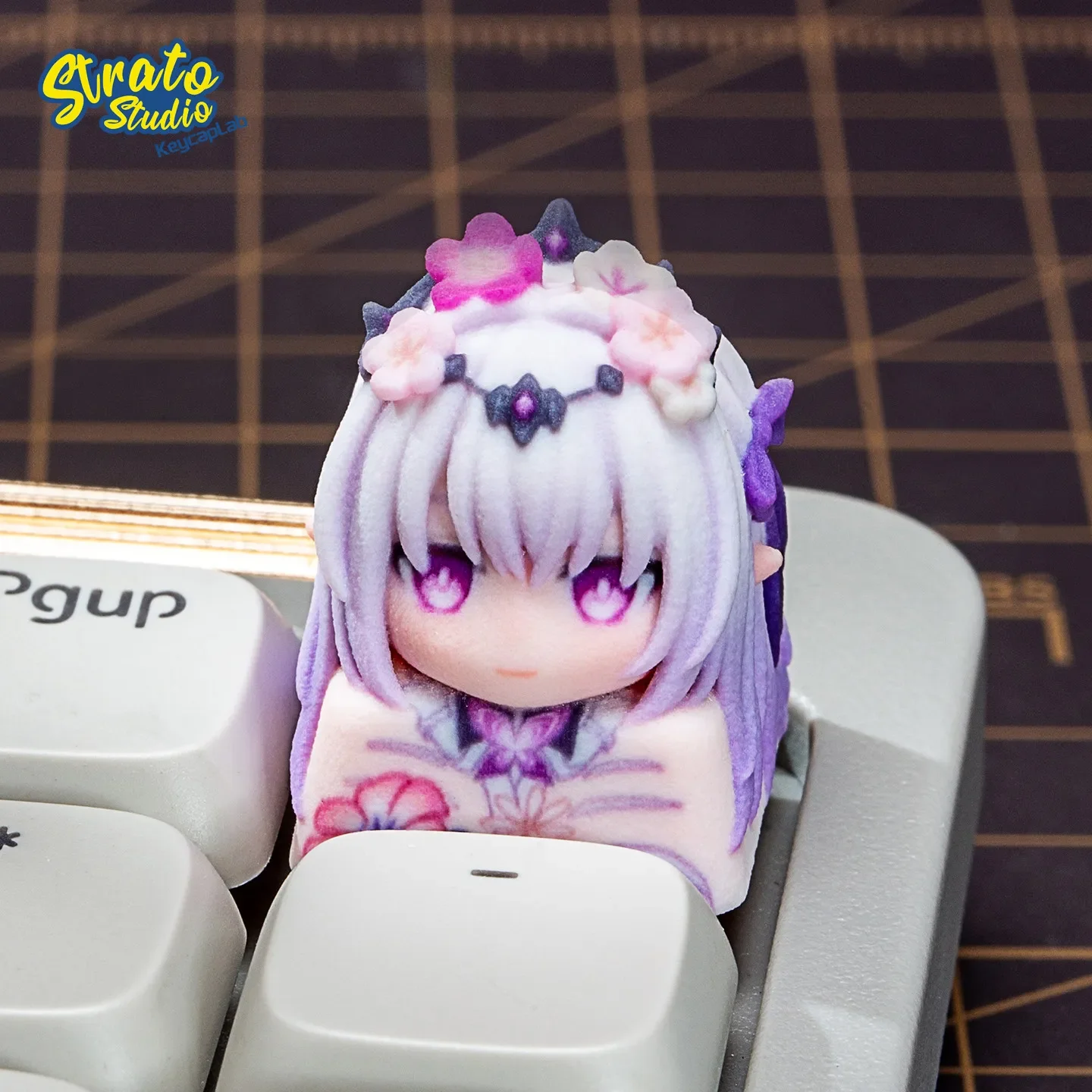 Honkai Star Rail Character Keycap Sculpted Chibi Design Cross-Stem Fit for Mechanical Keyboard Replacement and Decoration