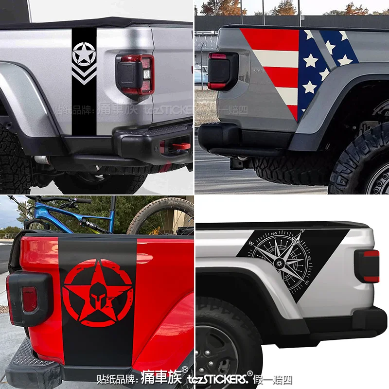 

Виниловая наклейка для автомобиля для Jeep Gladiator Wrangler, спортивное украшение, аксессуары для наклеек на заказ