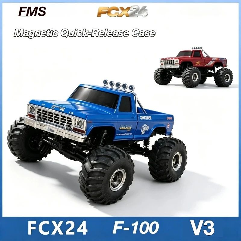 FMS climbing car 1/24 F100 magnetic car shell simulation pickup truck model small-scale remote control RC off-road vehicle