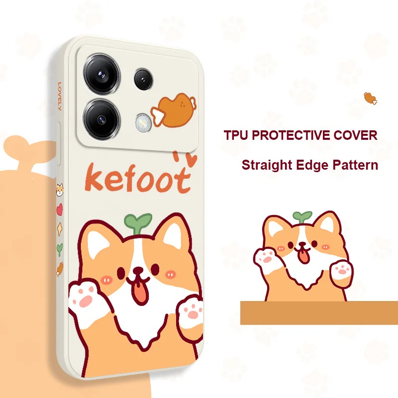 

Cute Corgis Phone Case For Xiaomi Poco F7 X7 X6 F6 M6 M5 M5S F5 X5 F4 X4 M4 F3 M3 X3 Pro GT Silicone Cover
