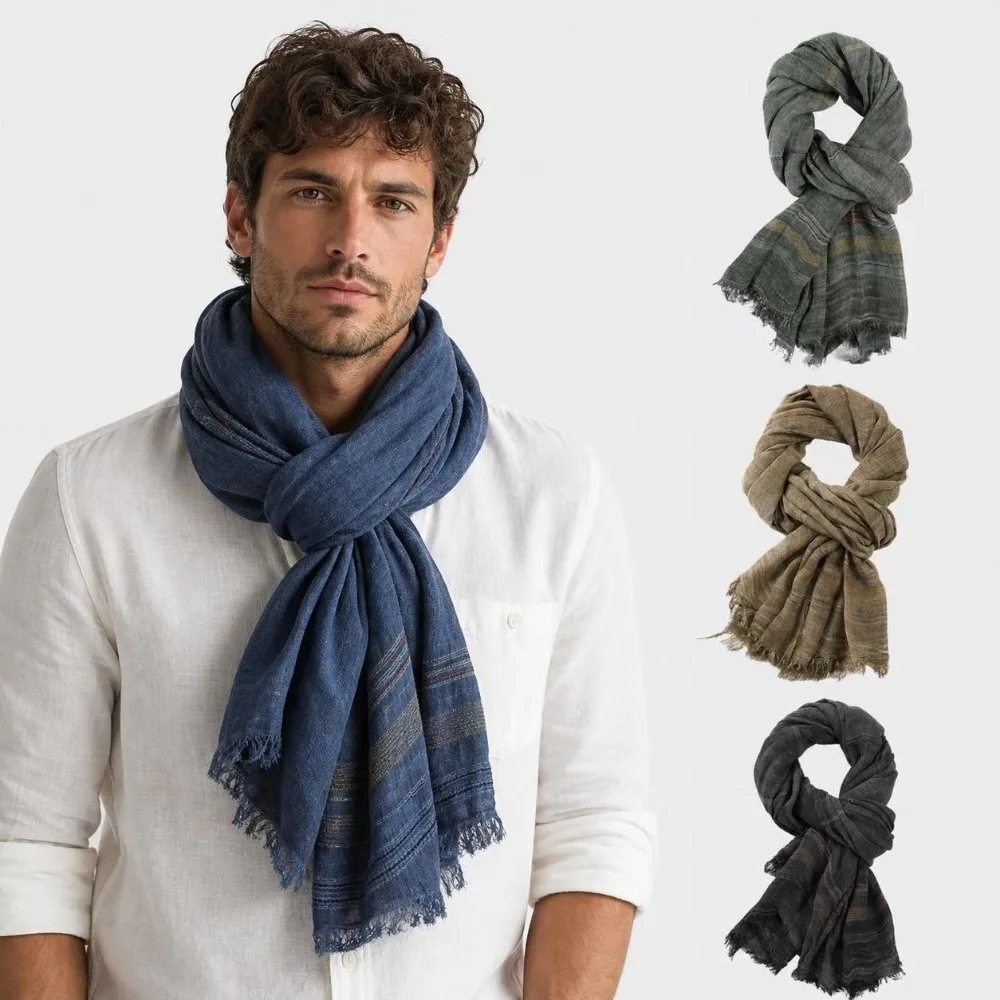 cachecois-masculinos-de-inverno-em-linho-e-algodao-tingidos-com-fios-com-franjas-leves-longos-listrados-acessorios-masculinos-bufandas