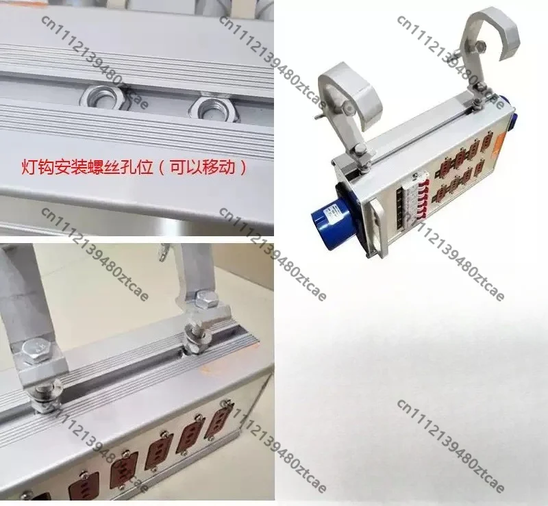 Stage Engineering Lighting Power Distribution Through Box 6 Outlets Small Portable Power Case With 16A 3 Core Cable Tap Socket