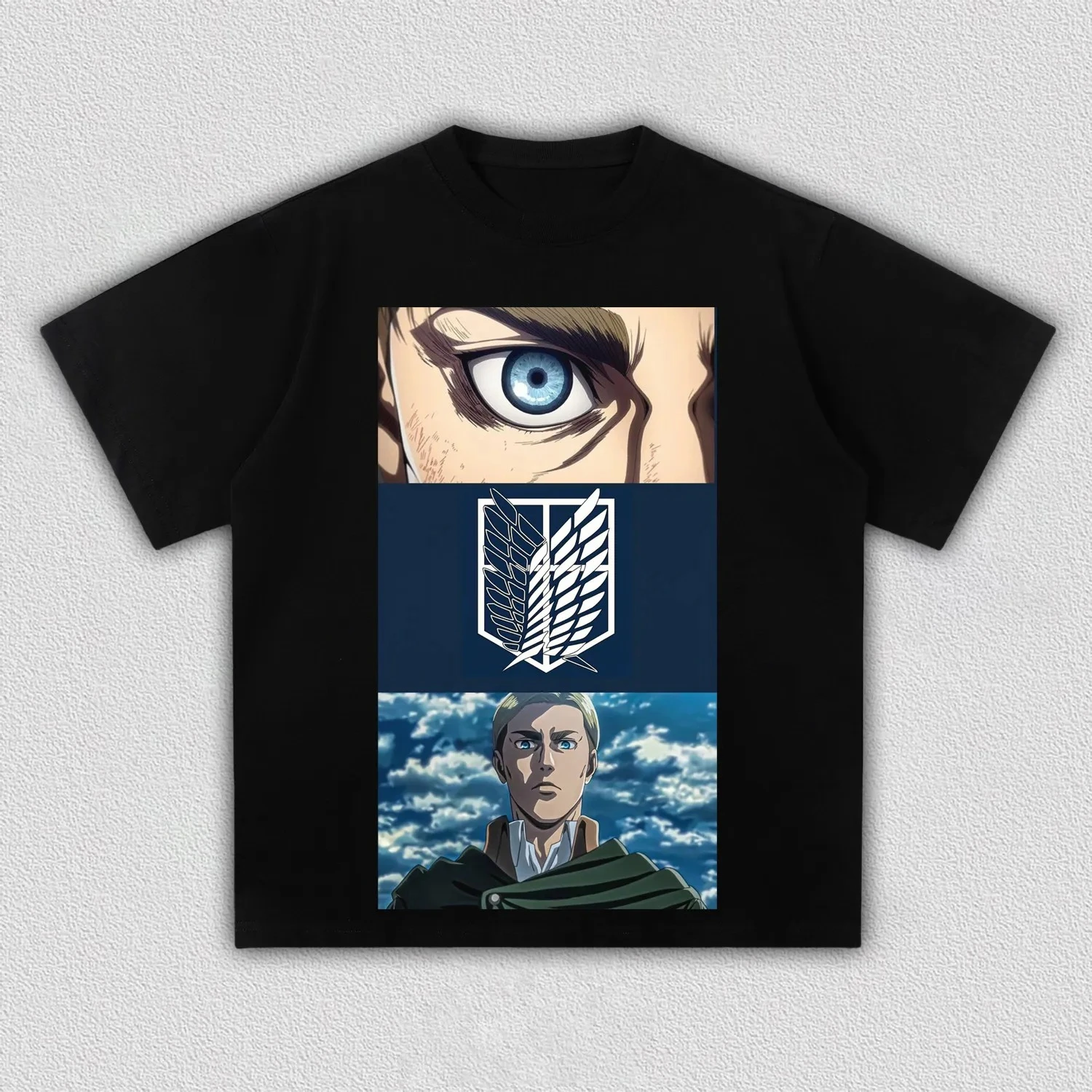 Attack on Titan Erwin Smith Anime Printing T-shirt Men's Clothing Women's 2026 Summer New High Quality Cotton T Shirt