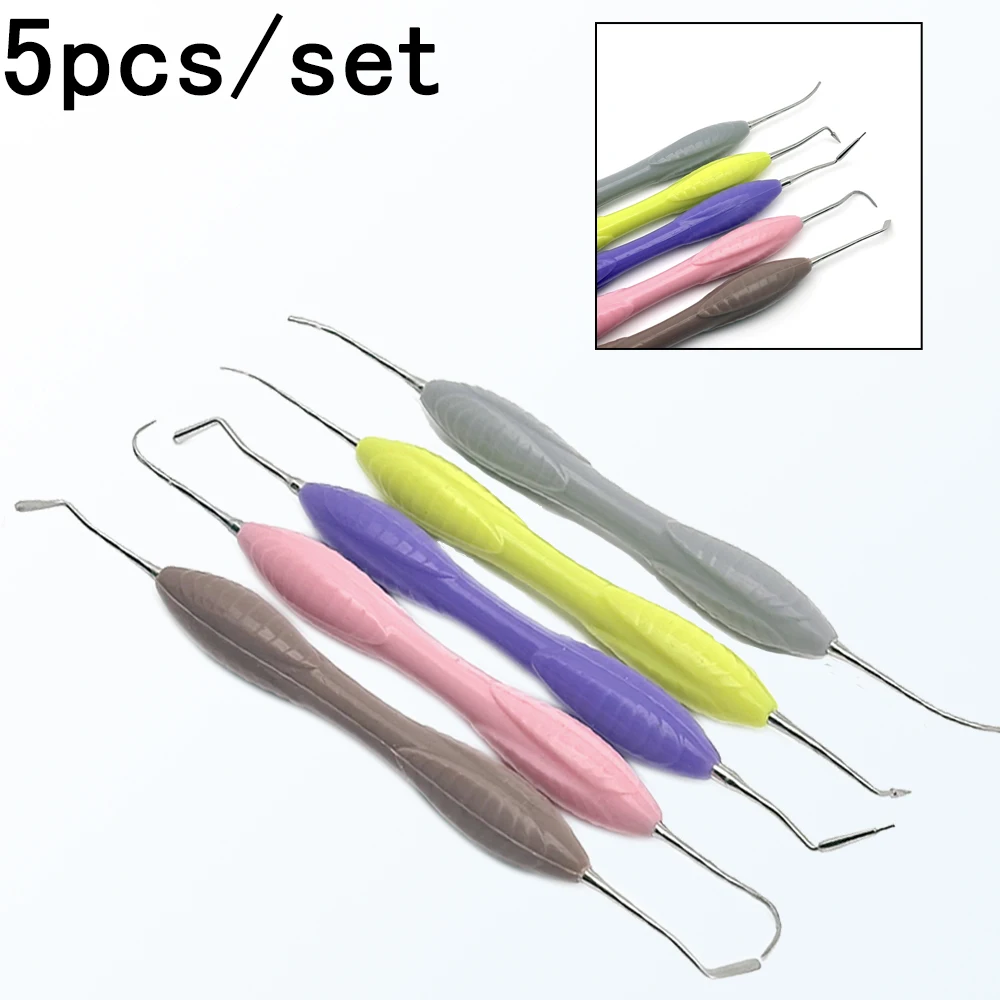 5pcs/set Dental Resin Spatulas Composite Instruments Silicone Resins Filler  Dental resin filler filled repair equipment