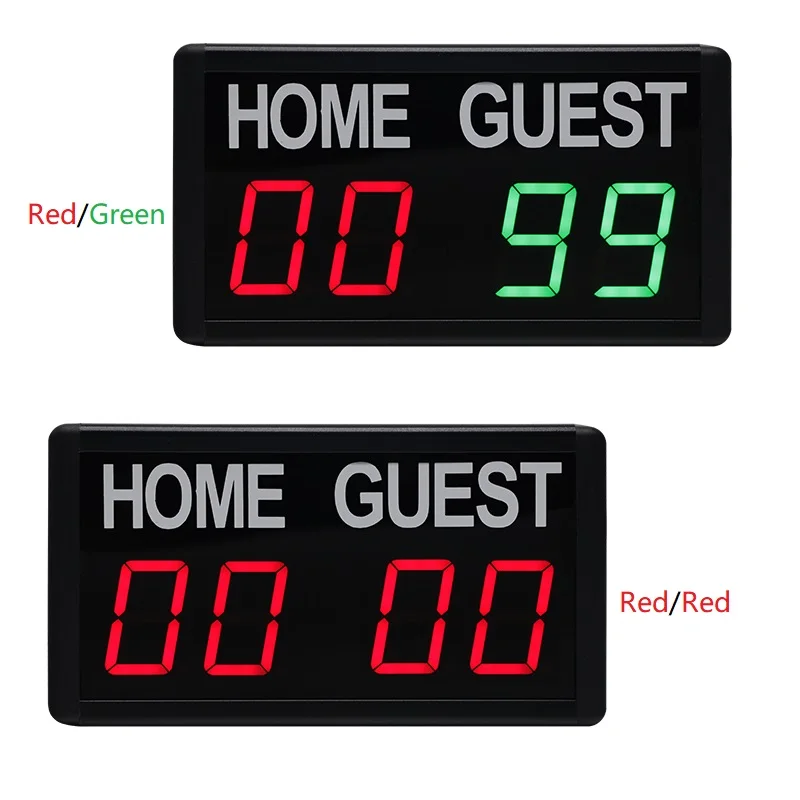 Electronic LED 1.8 Inch Digital Portable Mini Scoreboard For Basketball Table Tennis Games Scoring With Wireless Remote Control