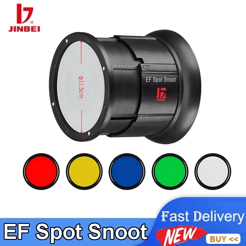 EF-LED Spot Snoot with Color Gels for JINBEI EF Series LED Continuous Light Accessories Zoom Stage Short Film Light Effect Props