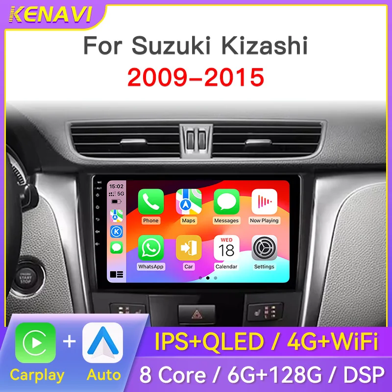 

2 Din Car Stereo Radio For Suzuki Kizashi 2009 2010 - 2015 Multimedia Player GPS Wireless Carplay Android Auto Head Unit Screen
