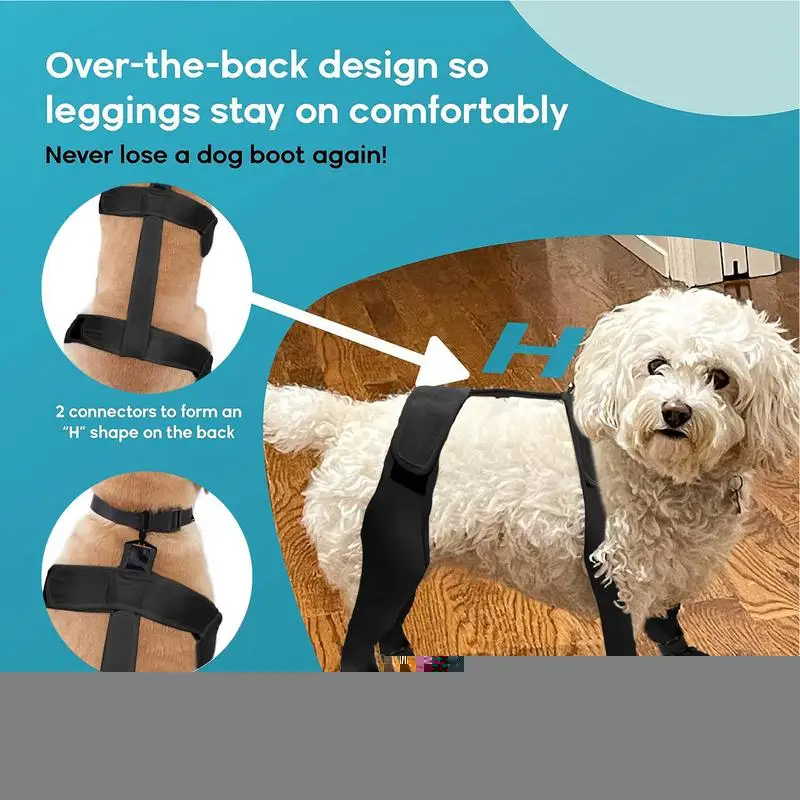 Dog Suspender Boots Waterproof Paw Protectors Soft Puppy Boots Non-slip Dog Winter Shoes Adjustable Booties for Dogs Paws