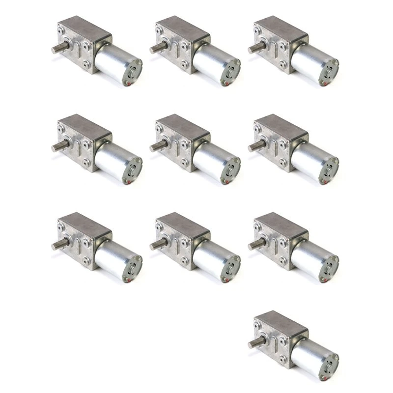 PORK-10X GW370 12V 6Rpm Reversible High Worm Geared Motor Torque Turbo DC Motor 35A