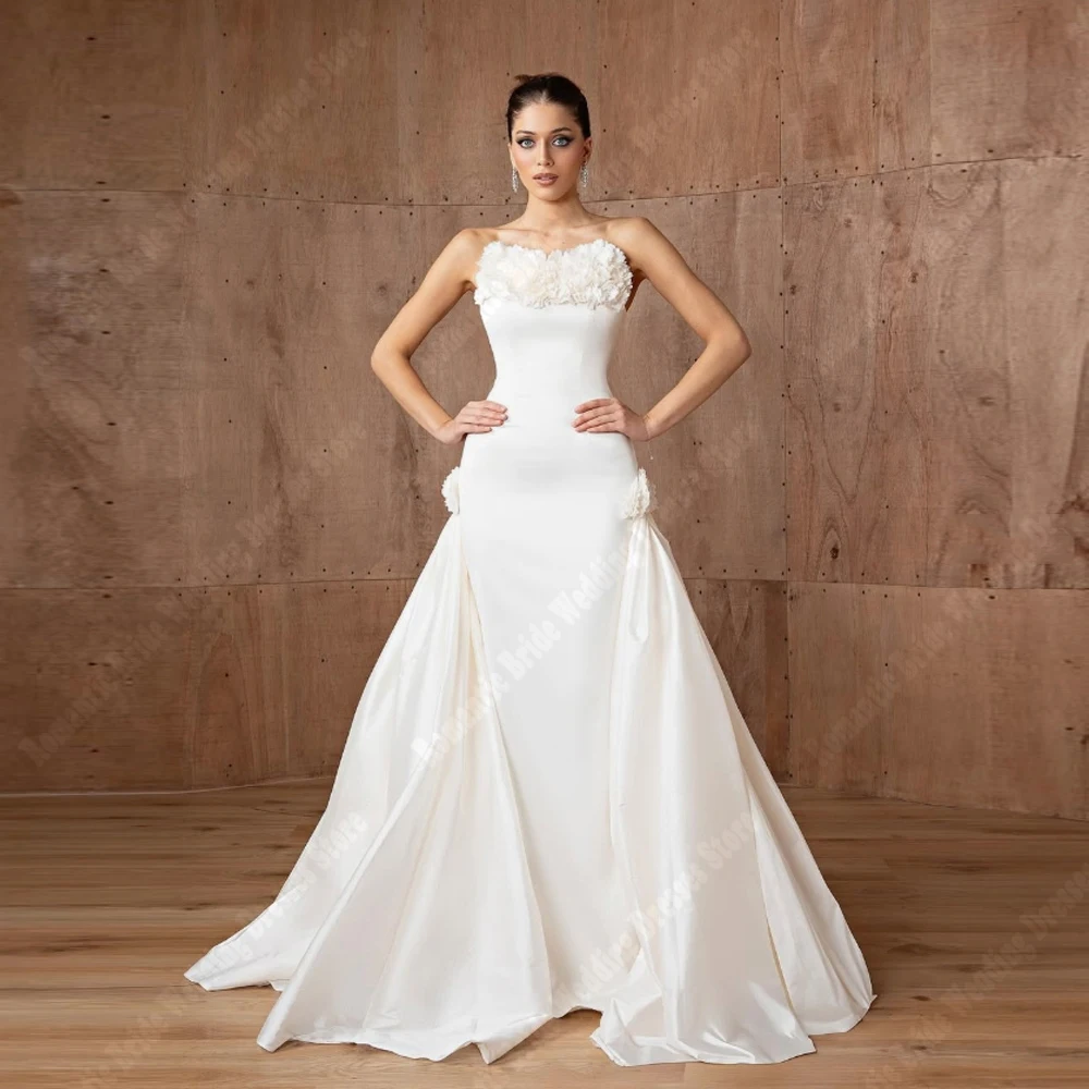 

Elegant Sleeveless Women Wedding Dresses Mopping Length A-Line Bride Gowns Princess Cocktail Party Vestidos De Novias Customized