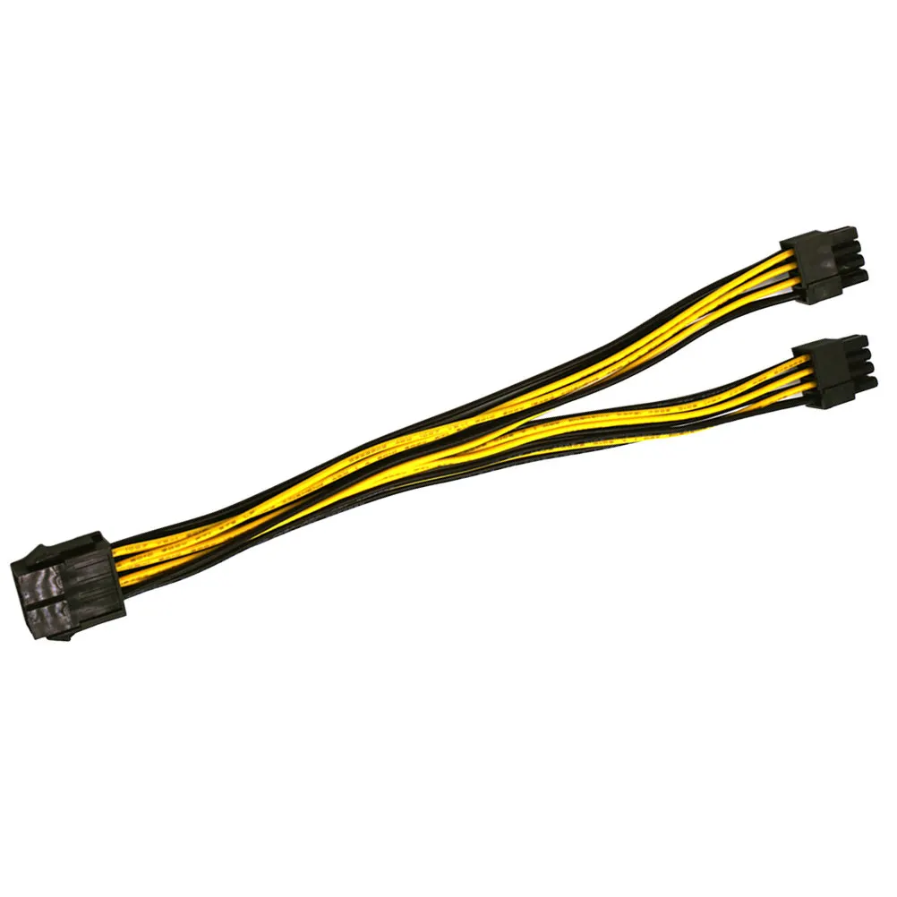 8Pin Female to 2 Port Dual 8pin +2P Male GPU Graphics Video Power Supply Splitter Extension Cord (Black)