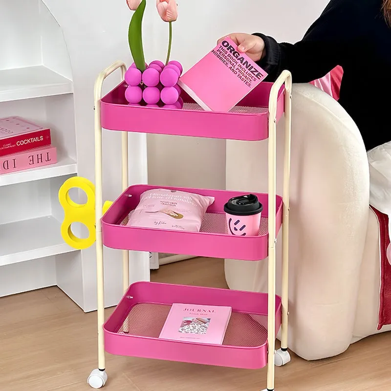 Imagem -02 - Multi-layer Móvel Trolley Prateleira de Armazenamento Cosméticos e Snack Rack Banheiro Móvel Prateleira Cores Sortidas Camadas