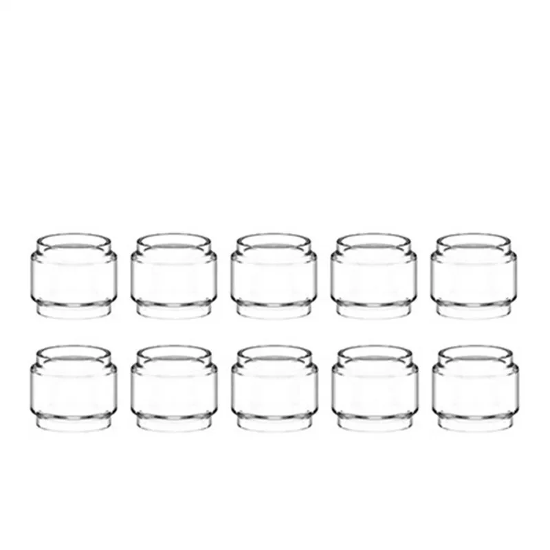 10PCS Clrane Replacement Fat Glass Tank /Straight Glass for Geek Zeus X RTA 4.5ml Bubble Glass Bulb Tube