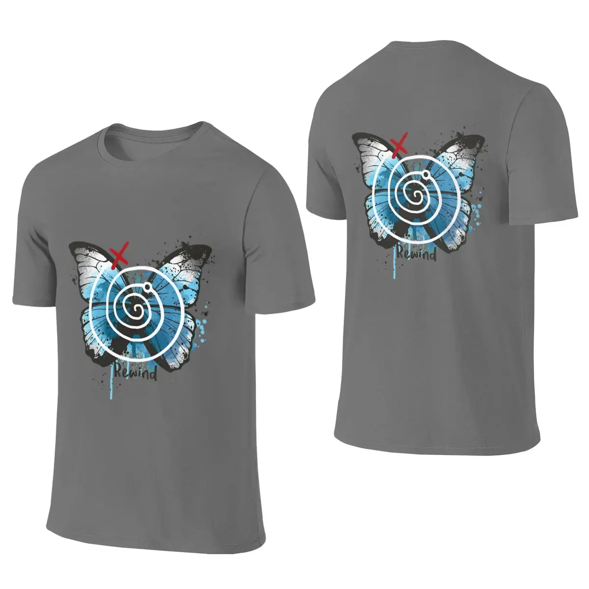 Rewind Life Is Strange Travel Reversible T-shirt Street Lazy Seamless Splicing Tee