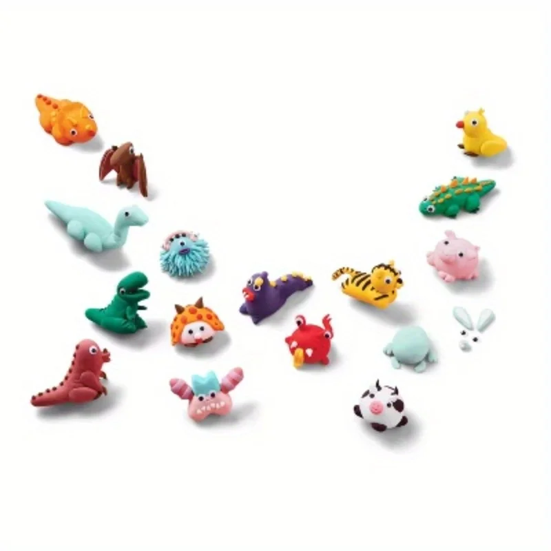 Set di secchielli in plastica con figure in argilla: kit artistico fai da te per bambini, inclusi argilla, strumenti, adatto ai bambini di età superiore a 4 anni