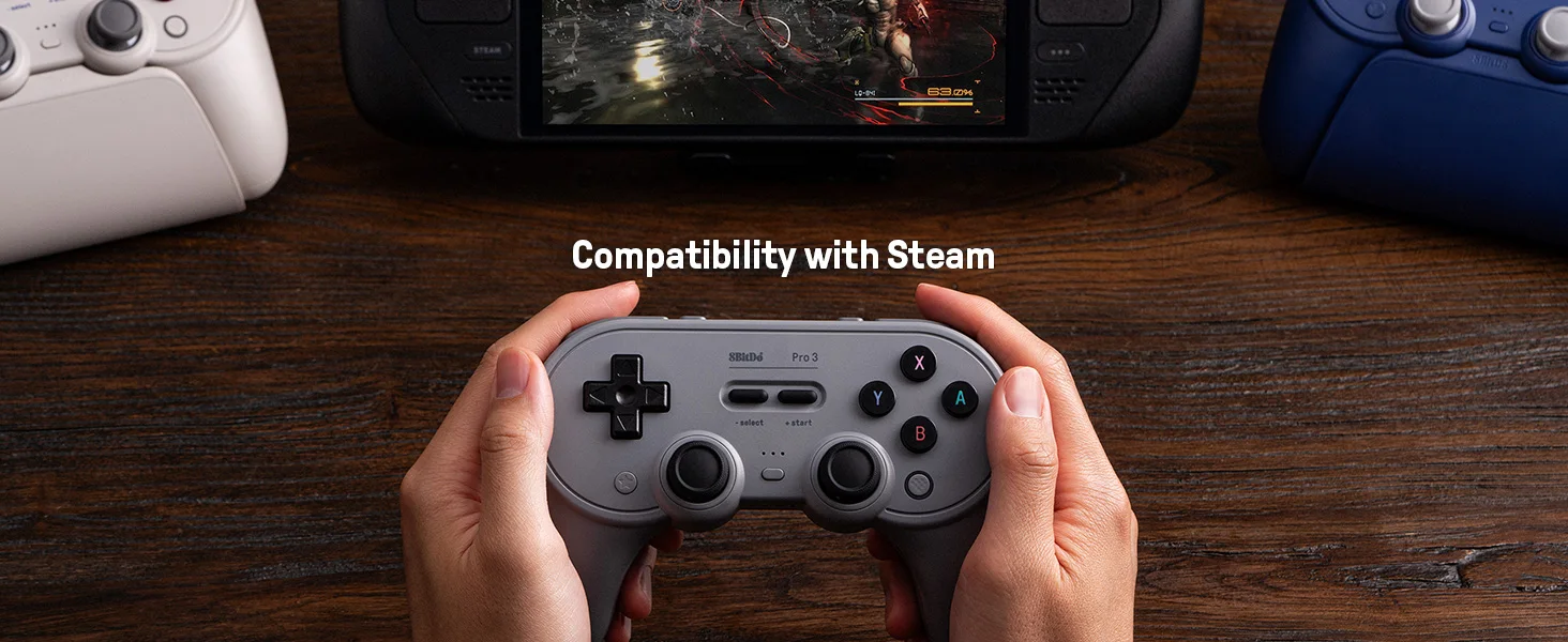 8BitDo Pro 3 Wireless Gamepad, Bluetooth-Gamecontroller mit TMR-Joysticks für NS Nintendo Switch 2, PC Windows, ANDROID, iOS – Detail 14