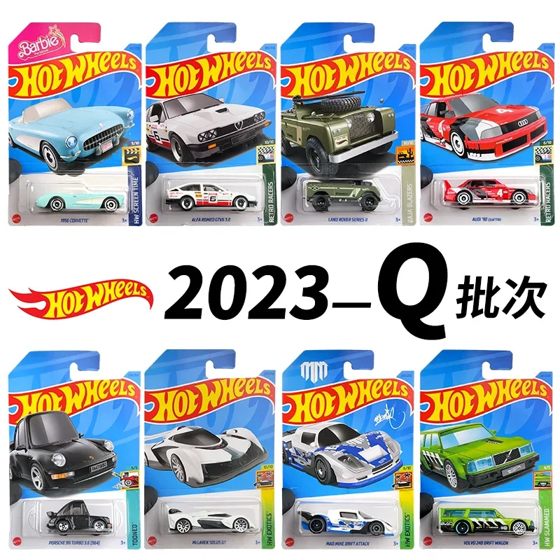 Original 2023 Case Q Hot Wheels C4982 23Q Posche 911 Turbo Land Rover Audi Quattro Alfa Romeo Gtv 1/64 Toy Car Hotwheels Diecast