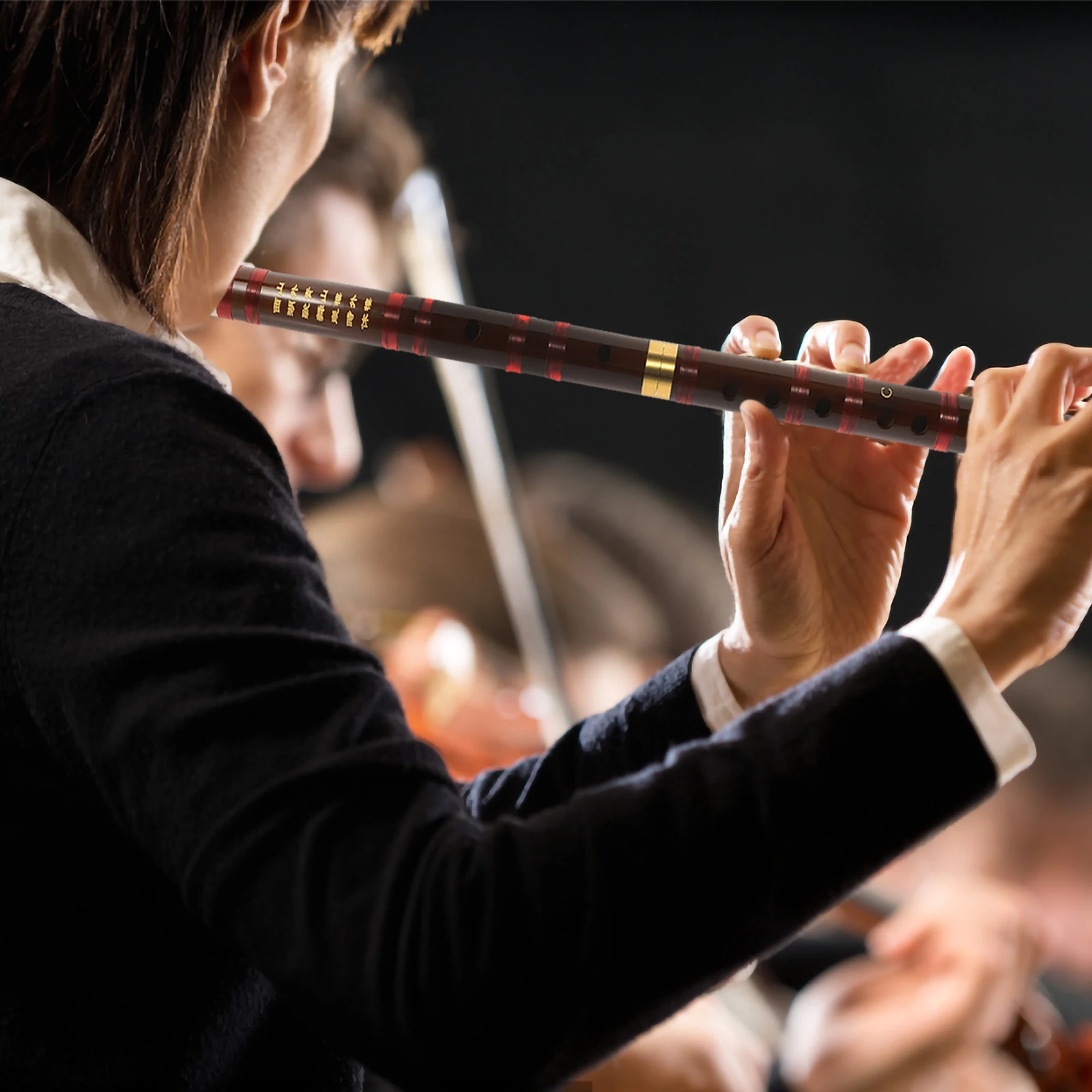 

1 Set Chinese Bamboo Flute Lightweight Smooth Surface For Beginner Kids Adults Portable Traditional Wind Instrument Students