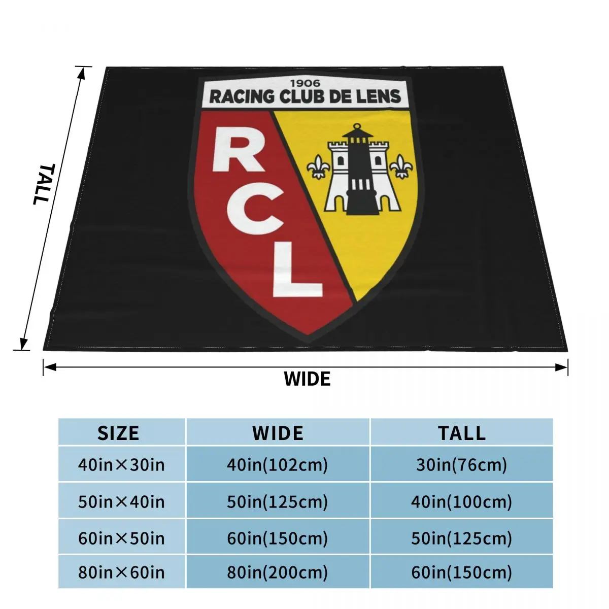 Clubs Football Rc Lens Blanket Bedspread On The Bed Living Room Bedspreads For Double Bed With Picture