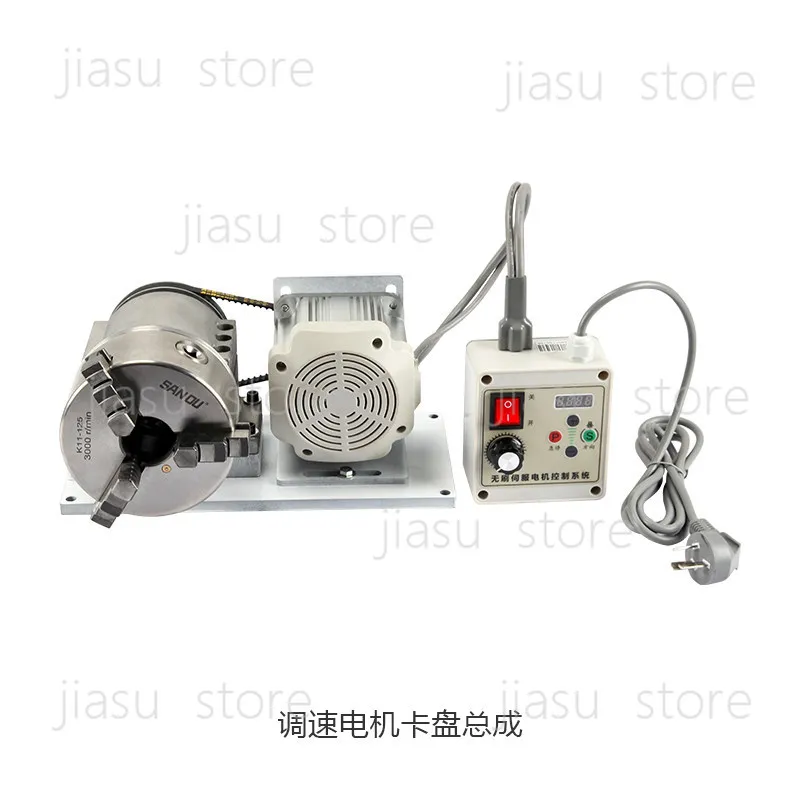 

Motor Chuck Spindle Assembly Adjustable Speed 3-Jaw Chuck Electric Polisher for Billiard Repair Wood Lathe