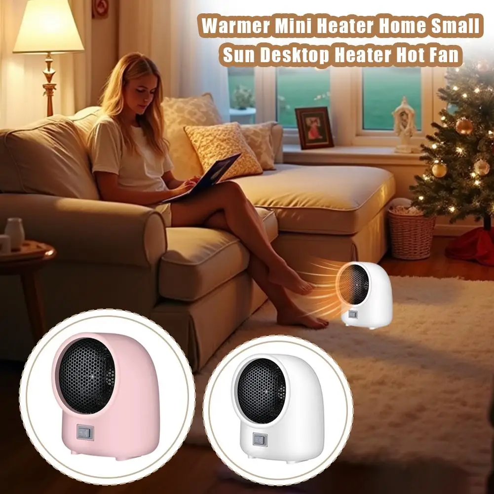 سخان مروحة سطح المكتب، تصميم محمول مدمج للاستخدام المكتبي المنزلي، يوفر مساحة توفير تسخين سريع فعال #3