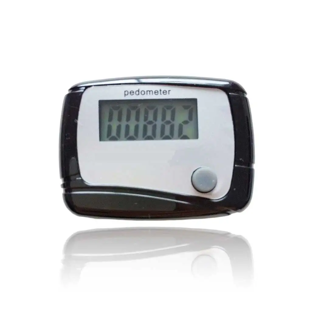 Mini Color Random Digital Pedometer with Clip LCD Screen Hiking Traveling Step Counter Electric Tracker Counting Tool